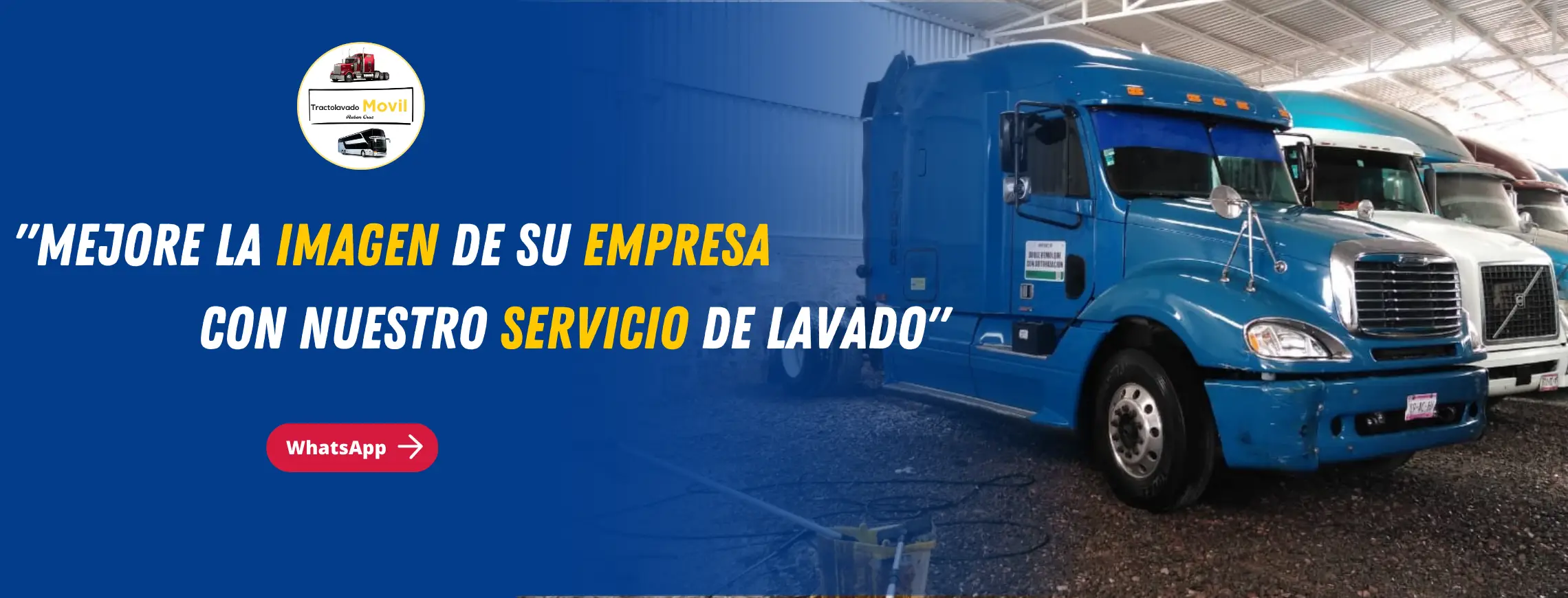 banner de servicio de lavado de trailers - Tractolavado Movil