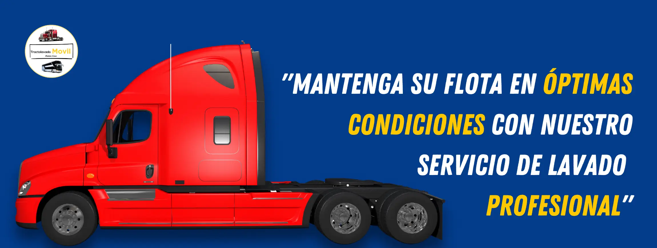 banner de servicio de lavado de tractocamion - Tractolavado Movil