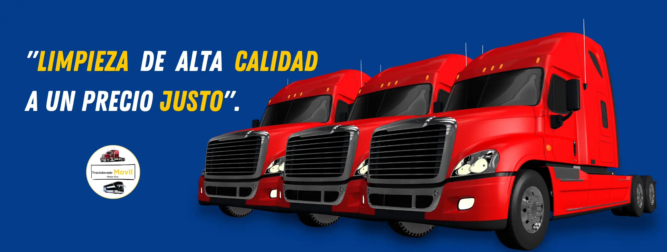 banner de servicio de lavado de camion - Tractolavado Movil